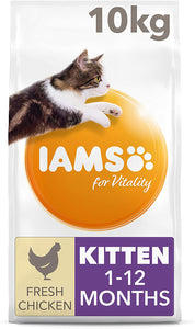 Wish List - IAMS for Vitality Dry Kitten Food with Fresh Chicken, 10 kg