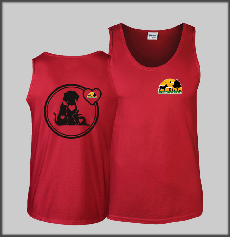 Mens Vest Top,  Heart