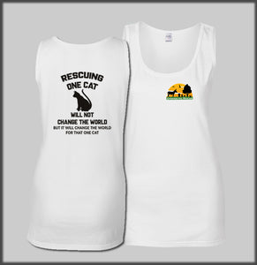 Ladies Vest Top, Rescuing One Cat