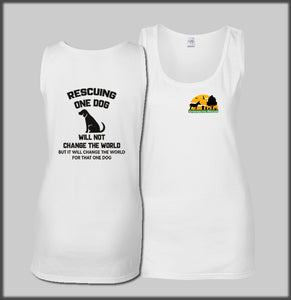 Ladies Vest Top, Rescuing one Dog