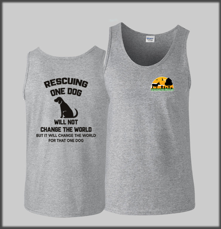 Mens Vest Top, Rescuing One Dog