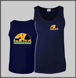 Mens Vest Top, Greenacres logo