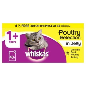 Wish List - Whiskas 1+Cat food pouches 40 pack